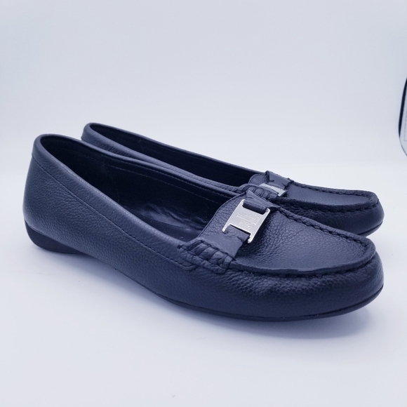 Ralph Lauren Careigh Black Leather Loafers, size 7 - Picture 2 of 13